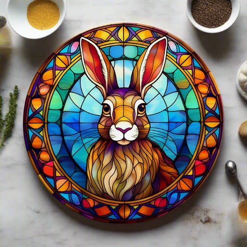 Harry Hare Circular Glass Suncatcher Worktop Saver